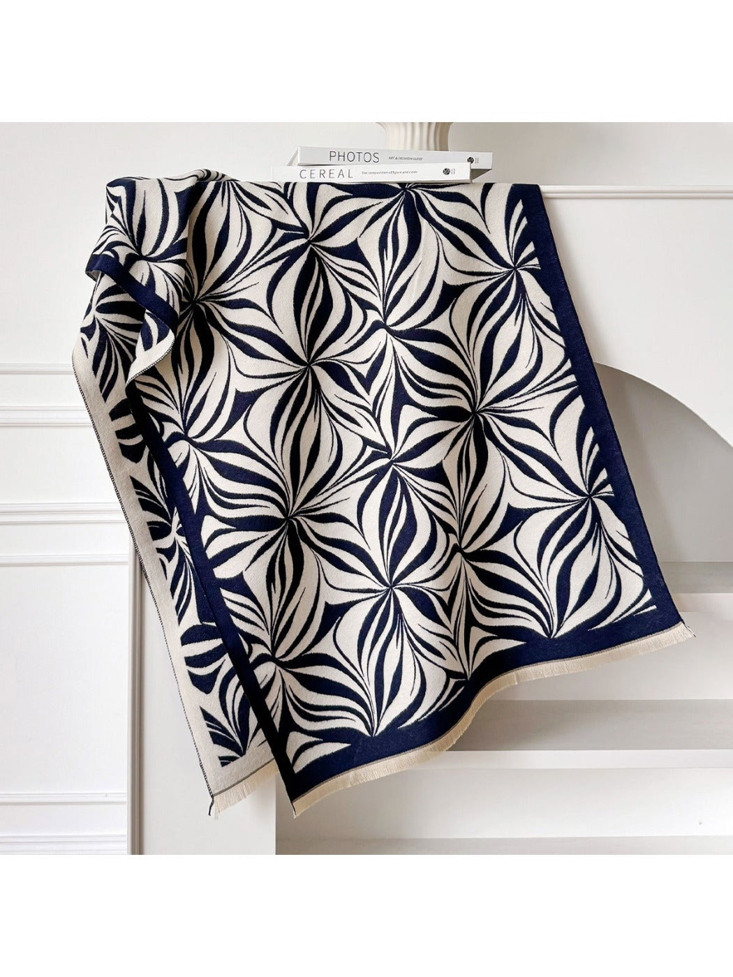 Scarvii – Vintage Floral Print Long Scarf & Shawl