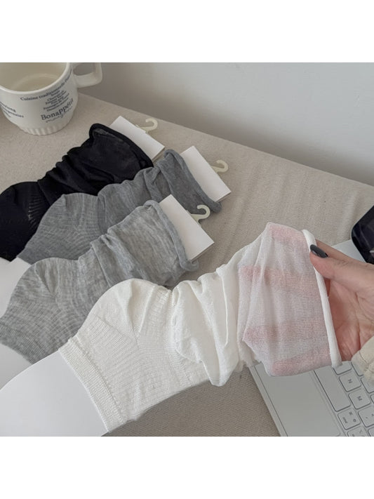 Rufia - Solid Color Slouch Crew Socks