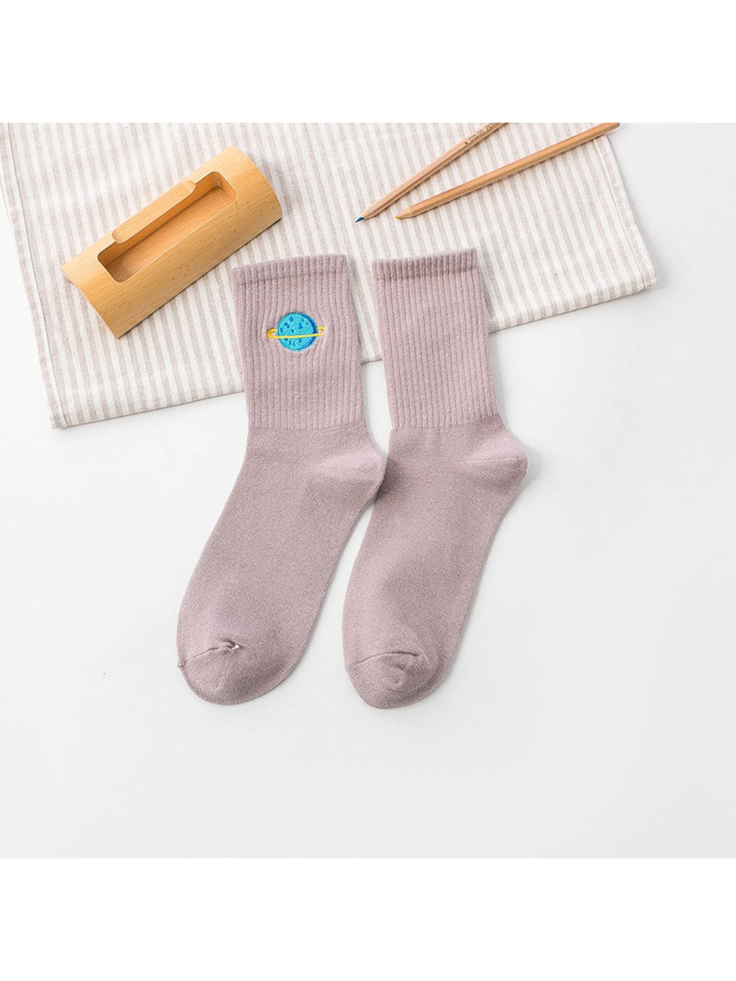 Rufia - Planet Embroidery Crew Socks product image 7