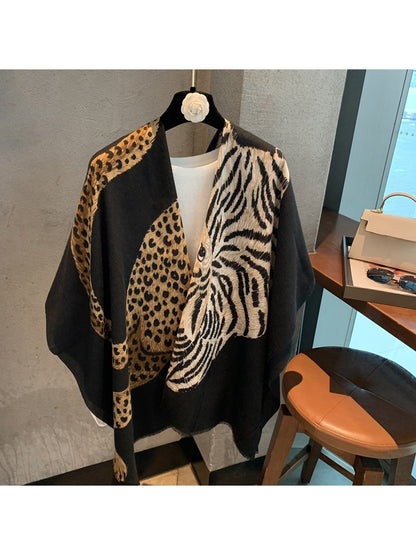 Scarvii - Leopard Pattern Fashion Wrap Scarf
