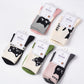 Rufia - Cute Cartoon Cat Mid-Calf Socks