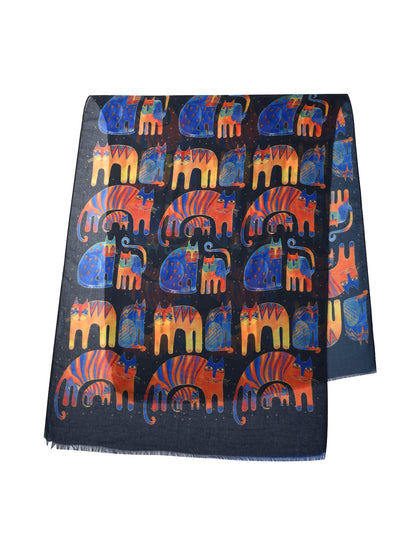Scarvii – Abstract Cat Print Scarf