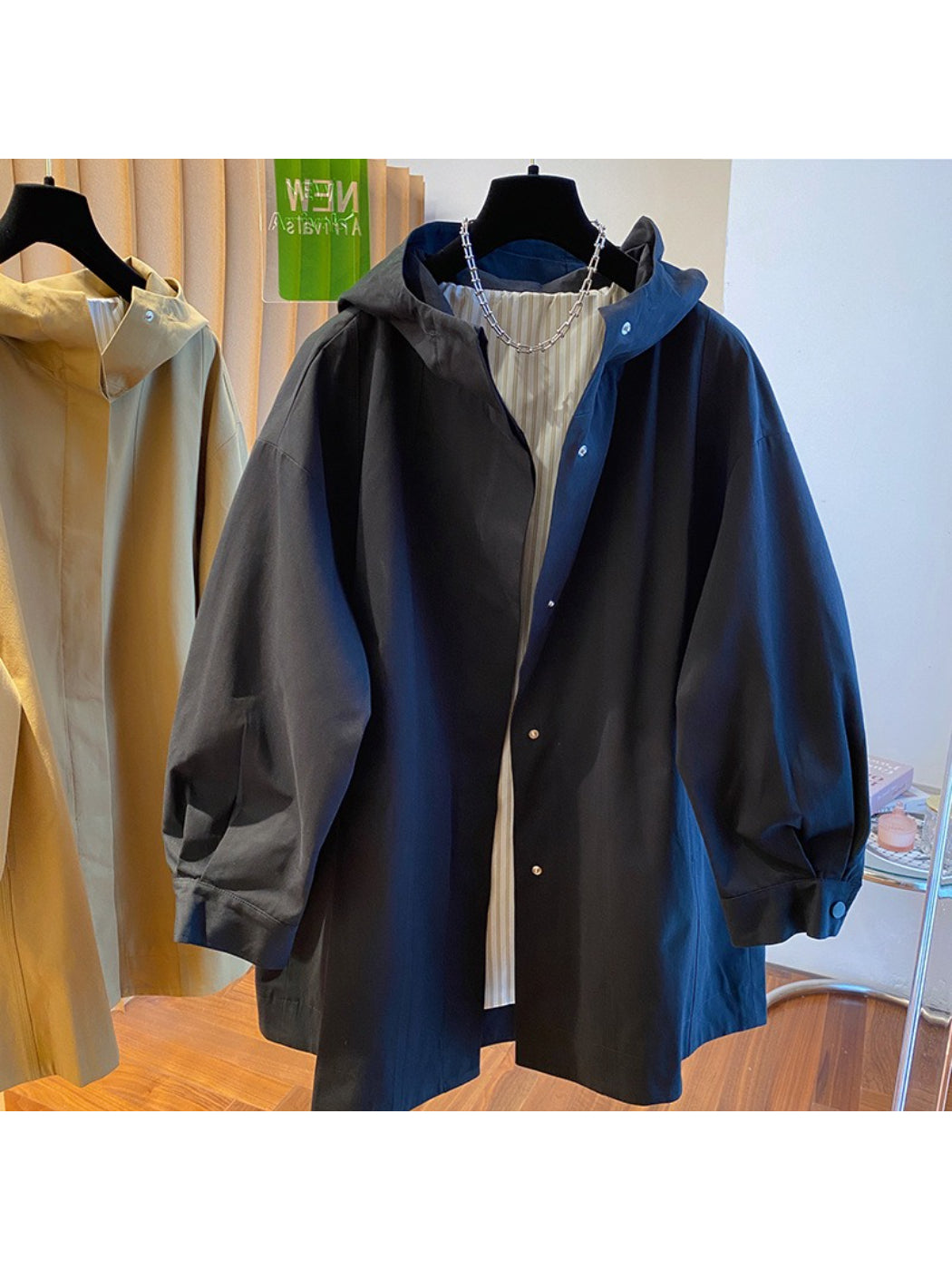 Crosa - Hooded Classic Swing Coat