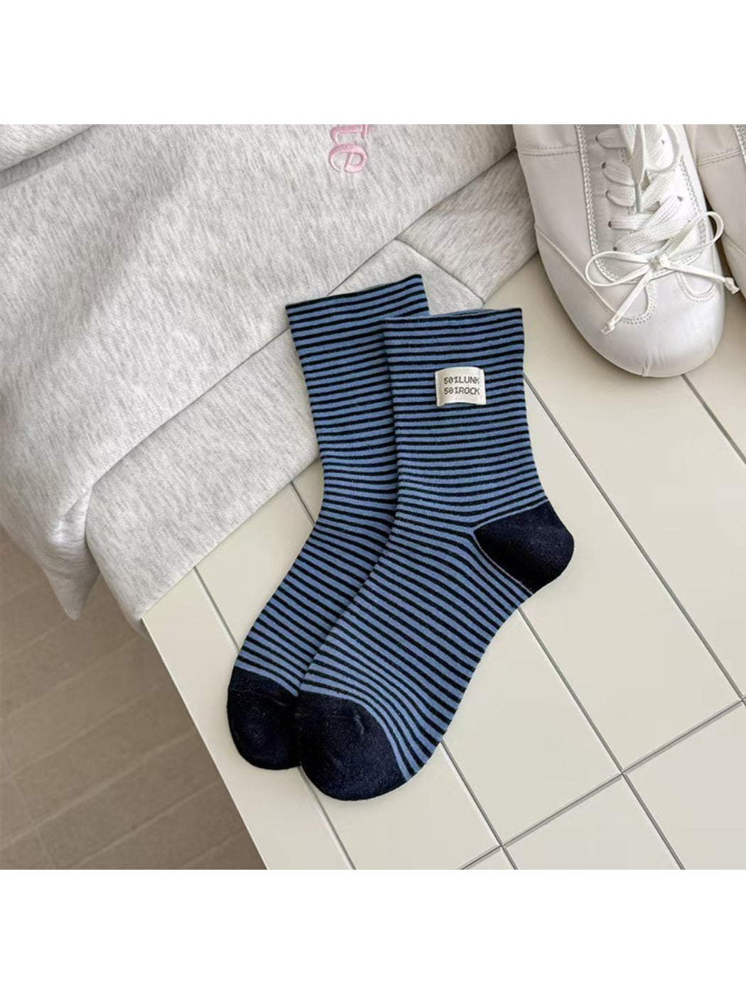 Rufia - Retro Stripe Stretch Crew Socks product image 6