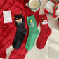 Rufia - Christmas Cartoon Pattern Mid-Calf Socks