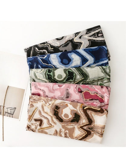 Scarvii - Abstract Marble Print Scarf