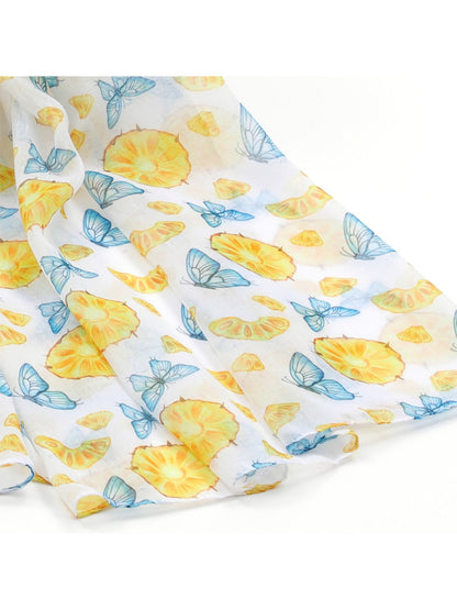 Scarvii - Butterfly Fruit Print Winter Scarf