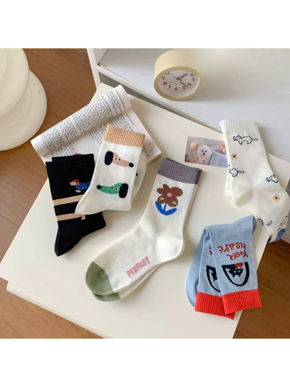 Rufia - Fun Graphic Colorblock Crew Socks