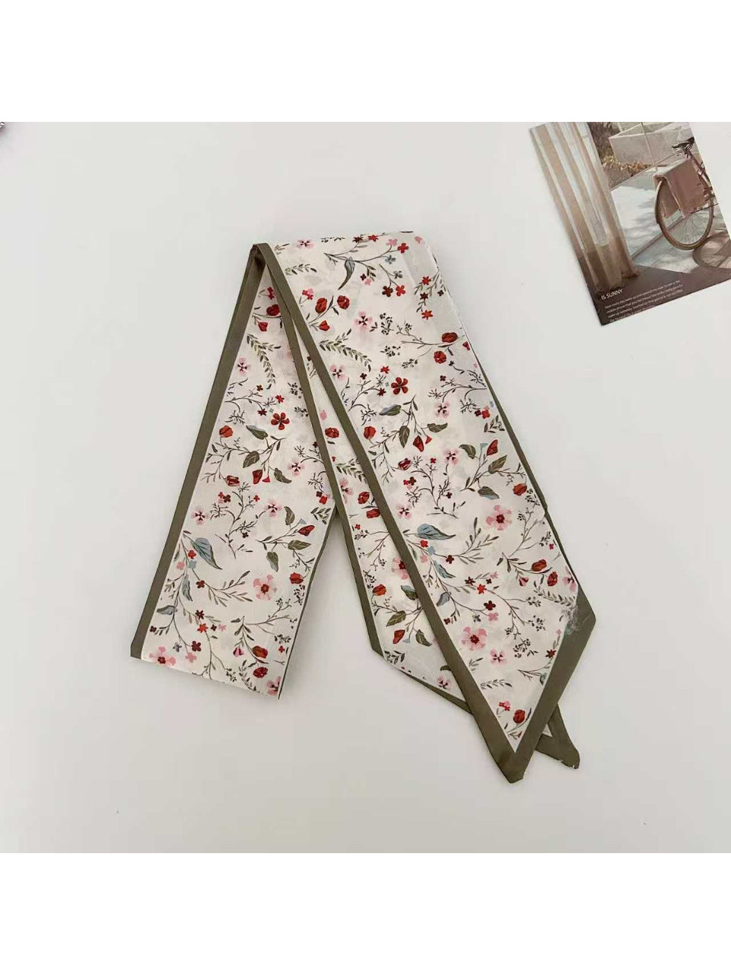 Scarvii Wildflower Border Skinny Scarf