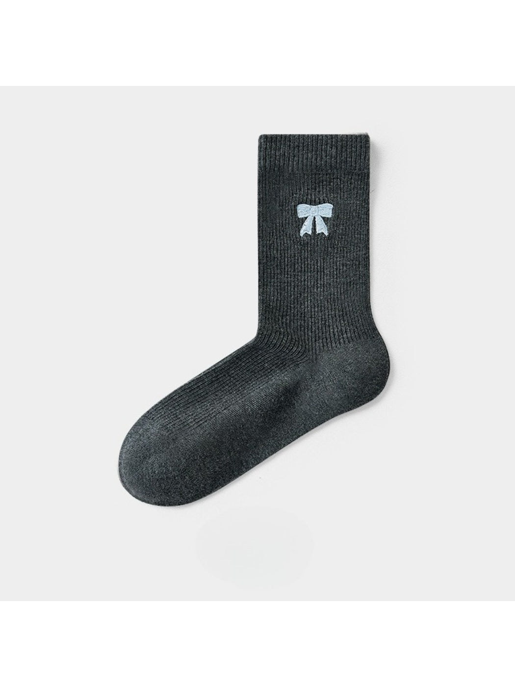 Rufia - Ribbed Crew Bow Accent Socks