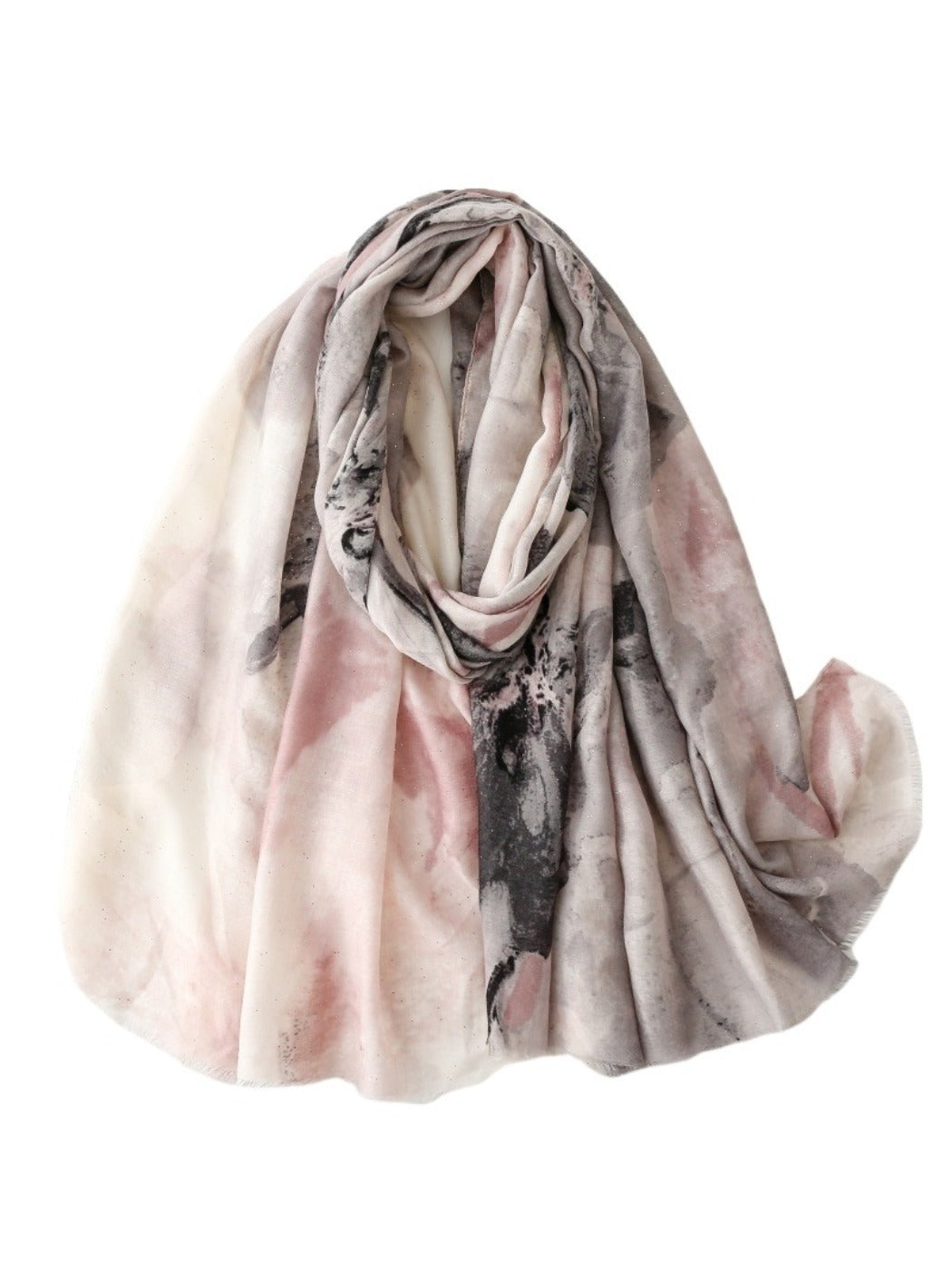 Scarvii - Gradient Style Scarf with Iris Print