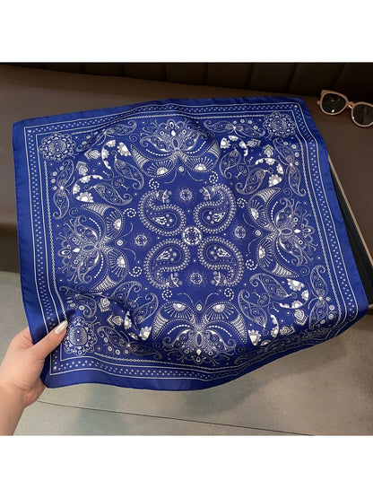 Scarvii - Vintage-Inspired Patterned Neck Square Scarf