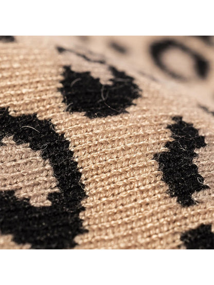 Haila - Leopard Print Cuffed Beanie
