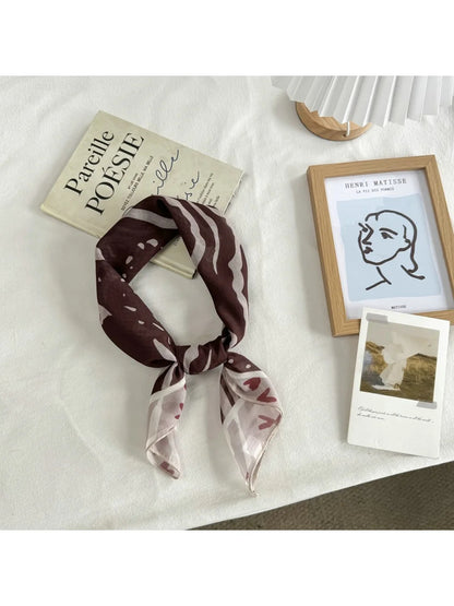 Scarvii - Abstract Line Art Sheer Square Scarf