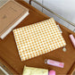 Cosbai Candy Check Makeup Bag displayed with zipper pull visible on top