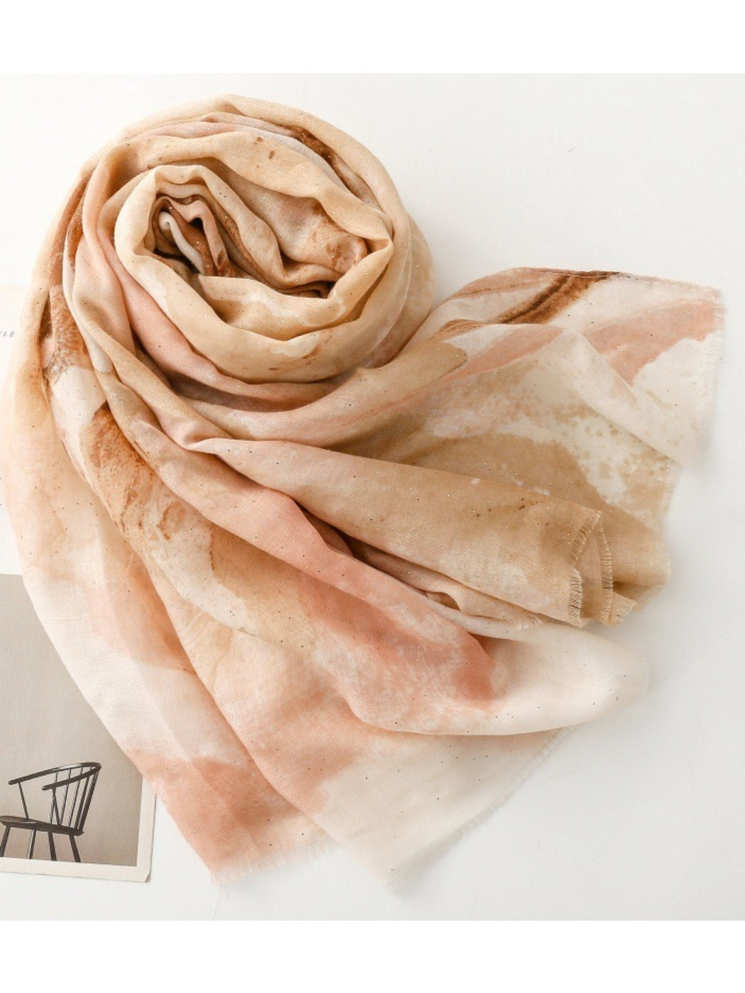 Scarvii - Gradient Style Scarf with Iris Print