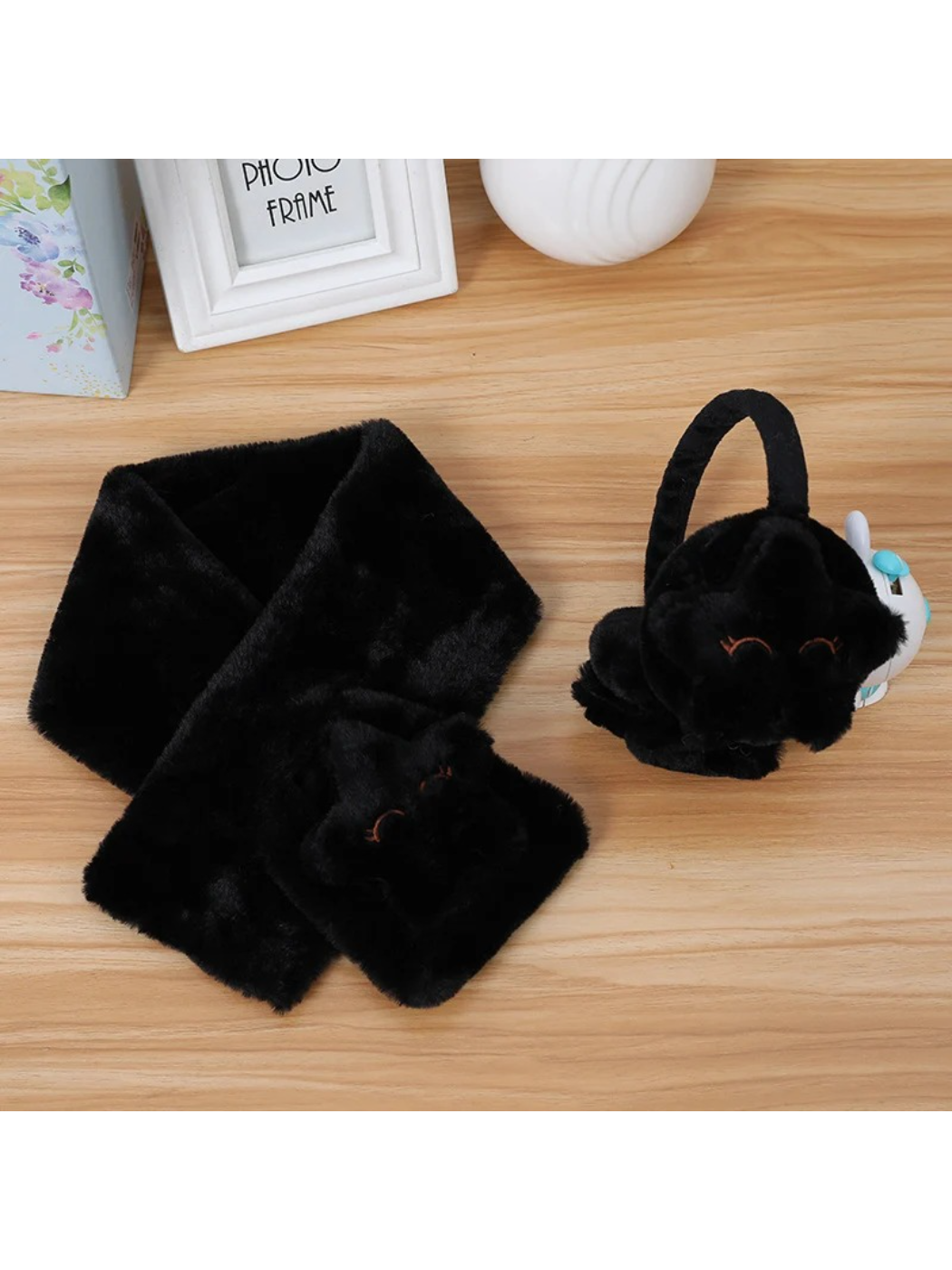 Scarvii - Plush Star Earmuffs & Scarf Set