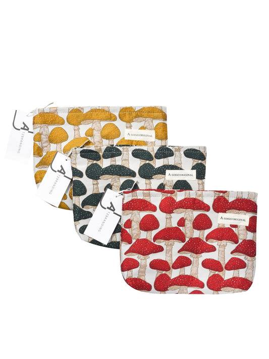 Cosbai – Canvas Mushroom Travel Makeup Bag