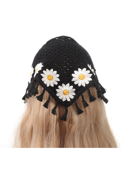 Scarvii Crochet Sunflower Tassel Headband