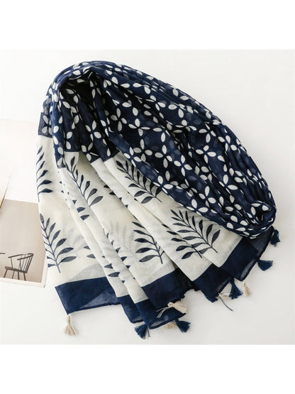 Scarvii - Botanical Border Print Scarf