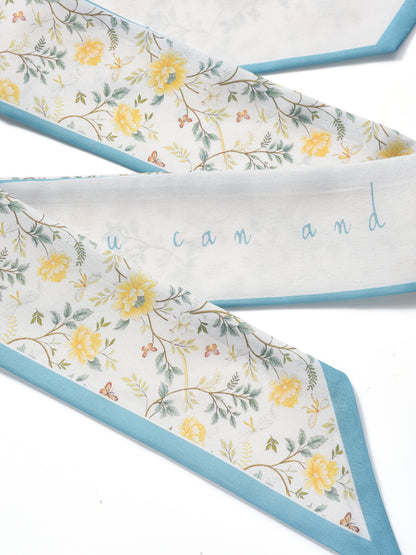 Scarvii - Soft Floral Skinny Scarf