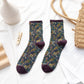 Rufia - 3D Floral Pattern Spring Autumn Mid-Calf Socks