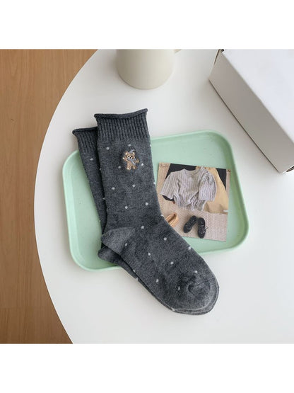Rufia - Playful Polka Dot Crew Socks