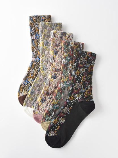 Rufia - Vintage Floral Mid-Calf Socks