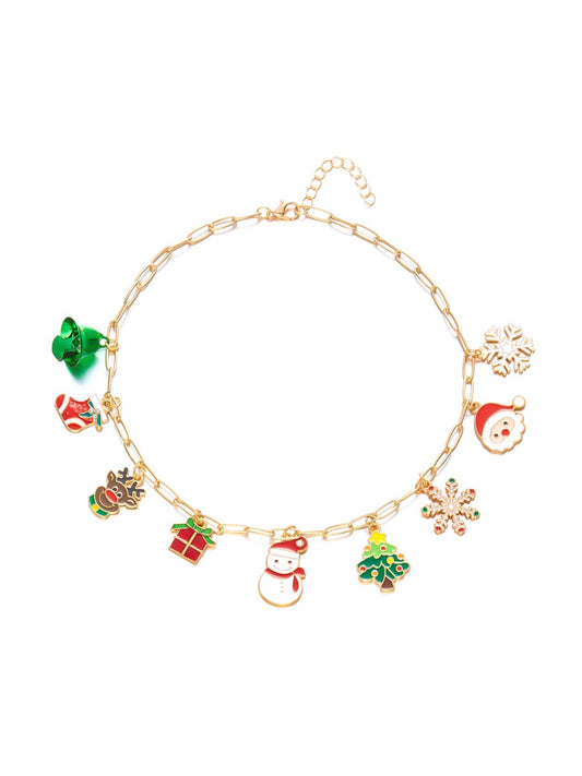 Bauai - Christmas Enamel Pendant Chain Necklace Bracelet