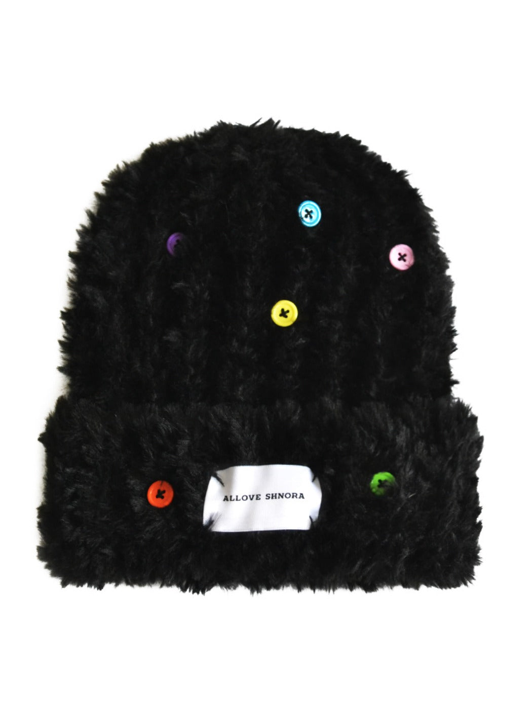 Haila - Colorful Button Knitted Earflap Beanie