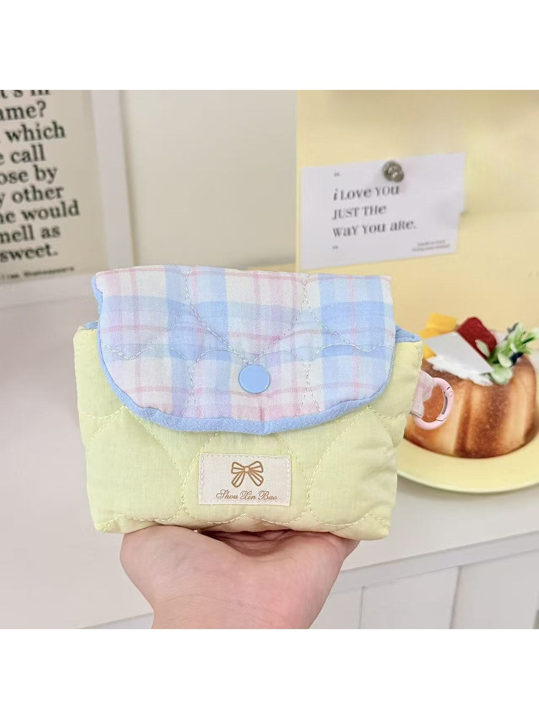 Cosbai - Floral Quilted Envelope Shape Pouch Bag