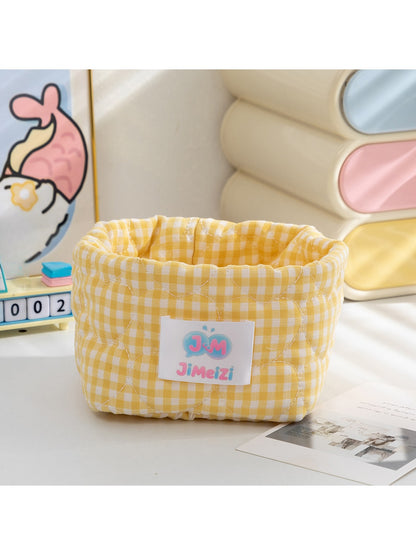 Cosbai - Modern Gingham Miscellaneous Storage Basket