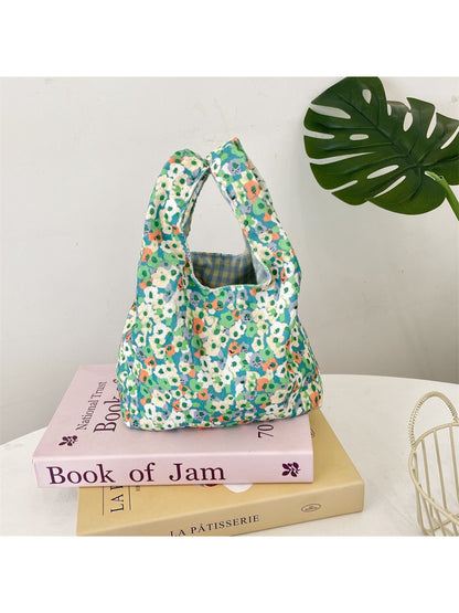 Cosbai - Floral Print Soft Mini Tote Bag