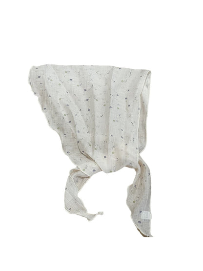Scarvii - Small Floral Print Triangle Bandana