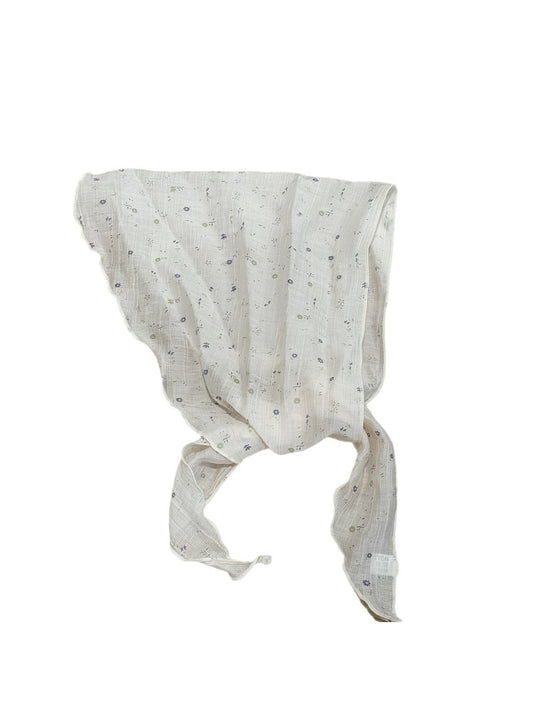Scarvii - Small Floral Print Triangle Bandana