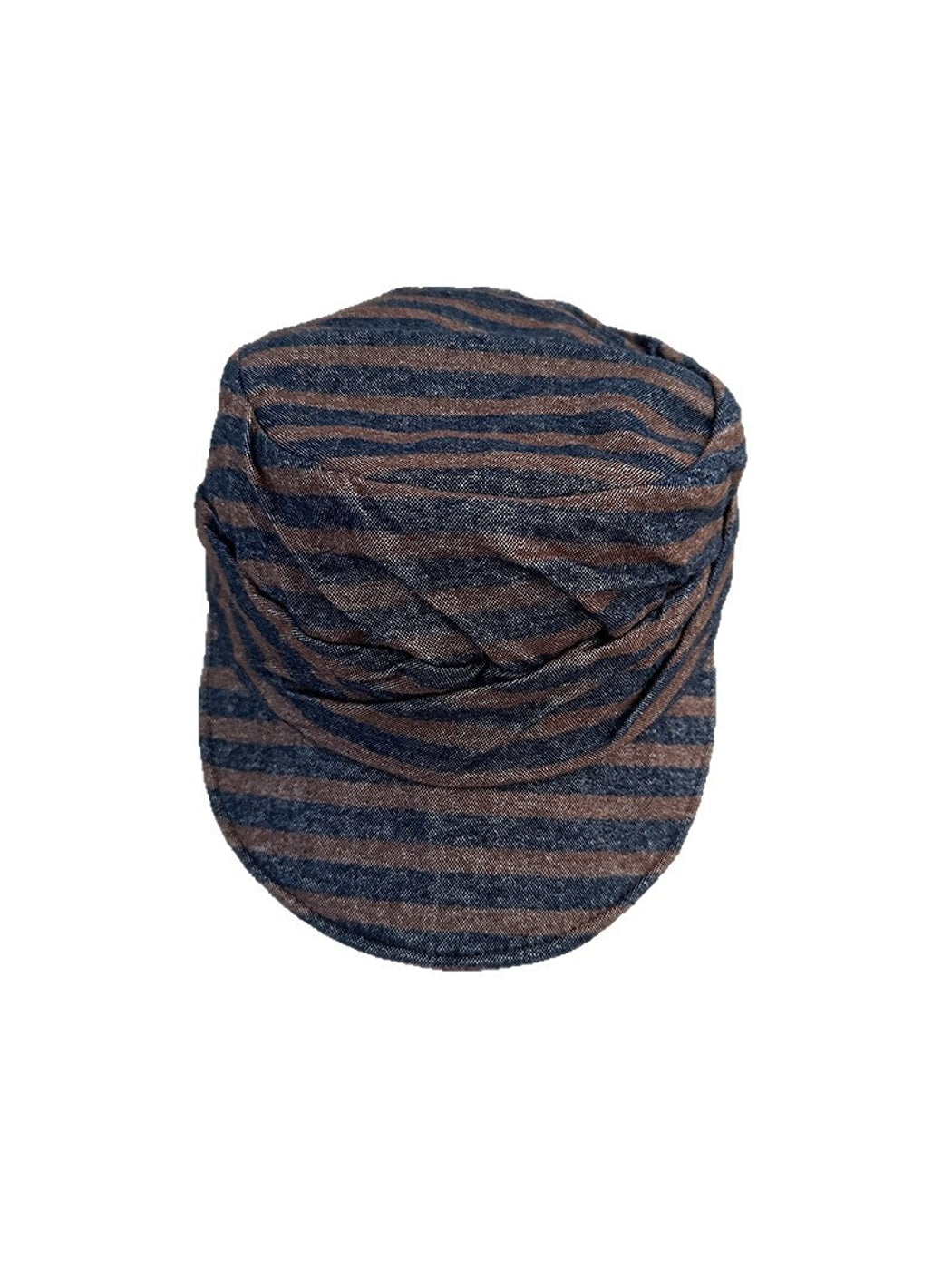 Haila - Foldable Striped Curved Brim Painter Cap