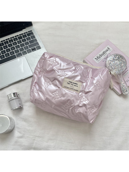 Cosbai - Bow Pattern Travel Cosmetic Bag