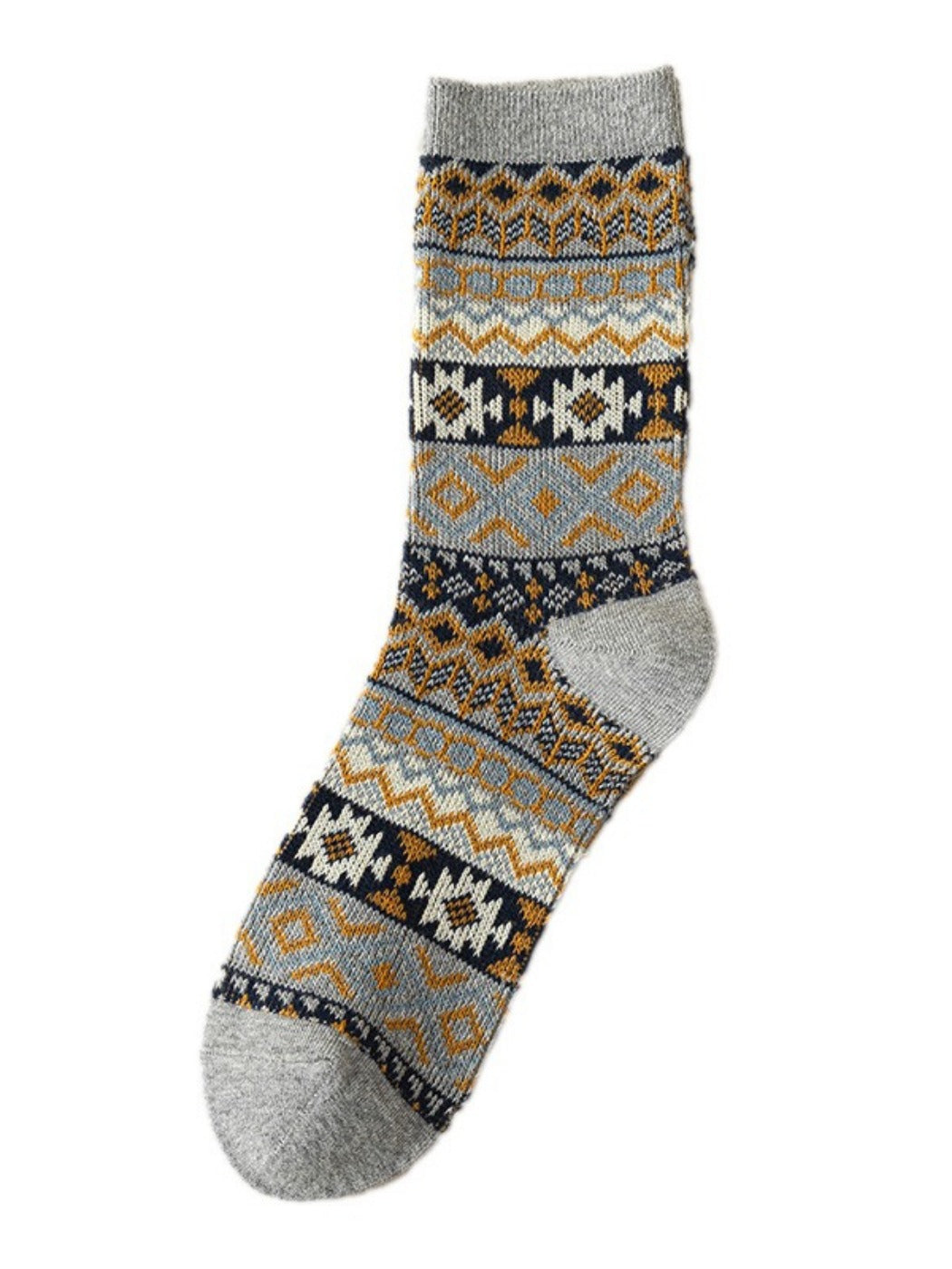 Rufia - Boho Retro Mid-Calf Winter Socks for Girls