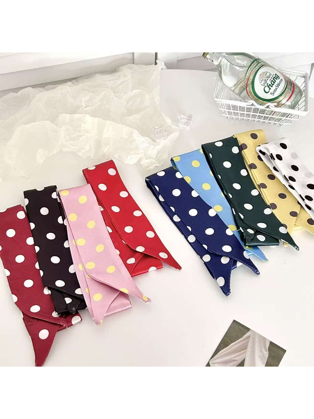 Scarvii Playful Polka Dot Skinny Scarf