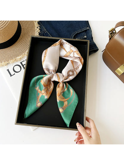Scarvii - Buckle Print Square Scarf