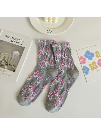 Rufia Bloom Cluster Jacquard Crew Socks product image 7