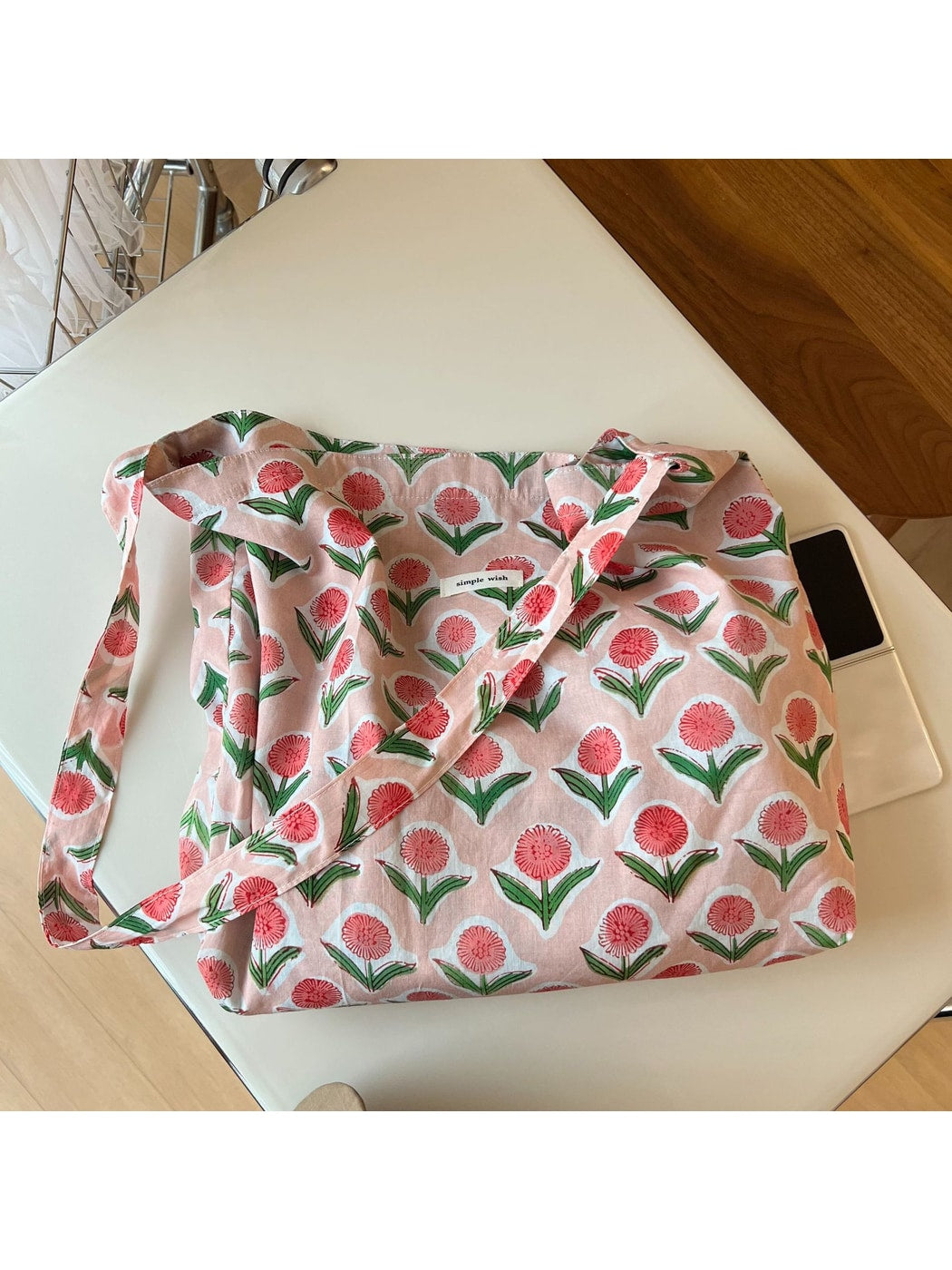 Cosbai - Floral Print Crossbody Bag