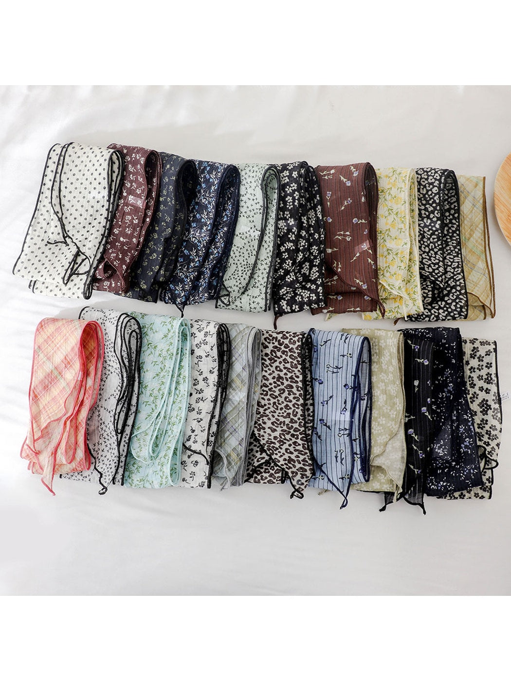 Scarvii - Floral Long Narrow Ribbon Scarf