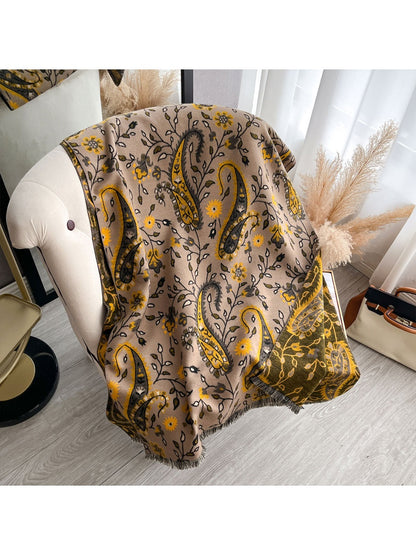 Scarvii - Double-Sided Paisley Print Scarf & Wrap