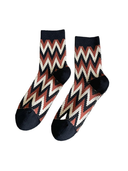 Rufia - Vintage Fashion Thick Mid-Calf Socks