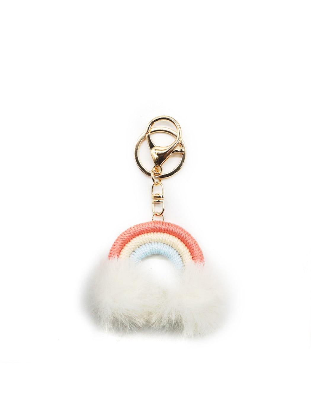 Koco Rainbow Shaped Keychain with Pom alternate product view
