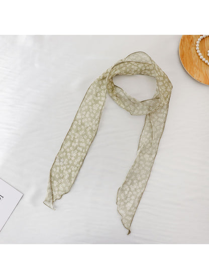 Scarvii - Fresh Floral Long Narrow Scarf