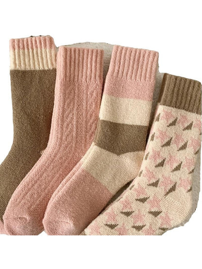 Rufia - Cozy Textured Knit Crew Socks