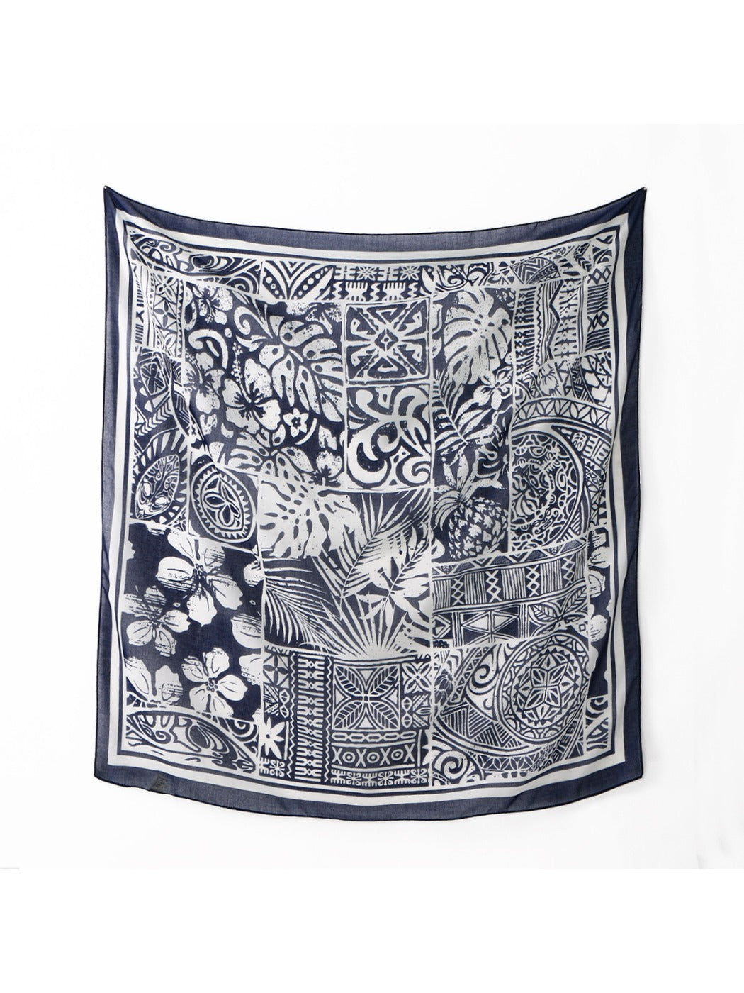 Scarvii - Ethnic Print Square Scarf & Shawl