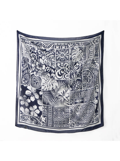 Scarvii - Ethnic Print Square Scarf & Shawl